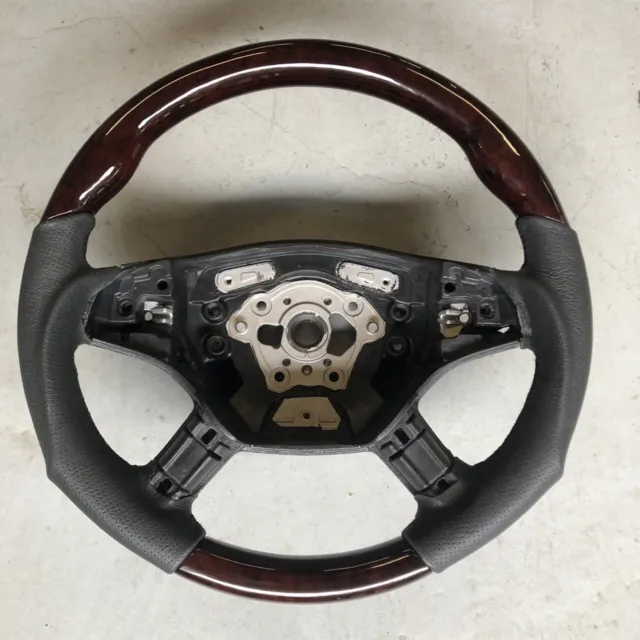 2005 2006 07 08 Mercedes W164 M ML Steering Wheel Walnut Wood Black Leather SUV