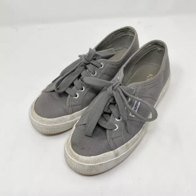 Superga 36 6 Solid Grey Platform Sneakers Casual Shoes Cotu Classic Solid