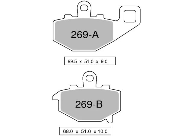 Paire plaquettes frein arri?re fritt? KAWASAKI KLE 650 VERSYS 2007 -2010 TROFEO