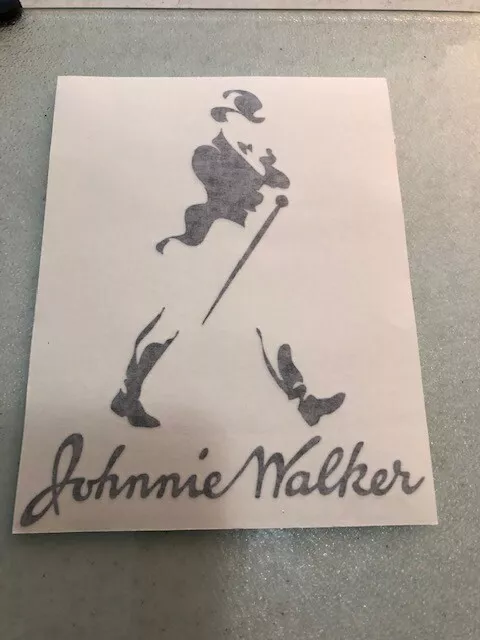 Johnnie Walker - Vinyl Sticker - In Black - New