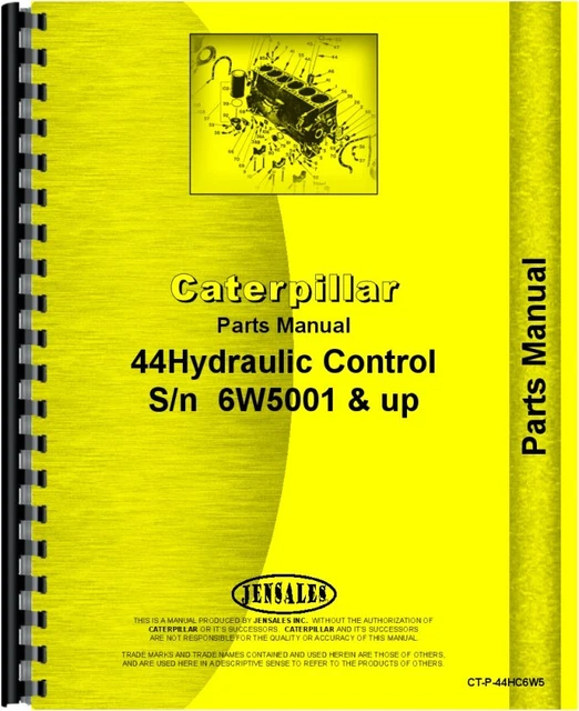 Manuel De PiÈces De Fixation De Commande Hydraulique Caterpillar 44 Sn 