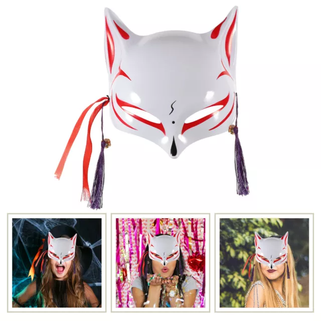 2 Pc Pvc Half Face Fox Mask Child Masquerade Costume Props Cosplay Accessories