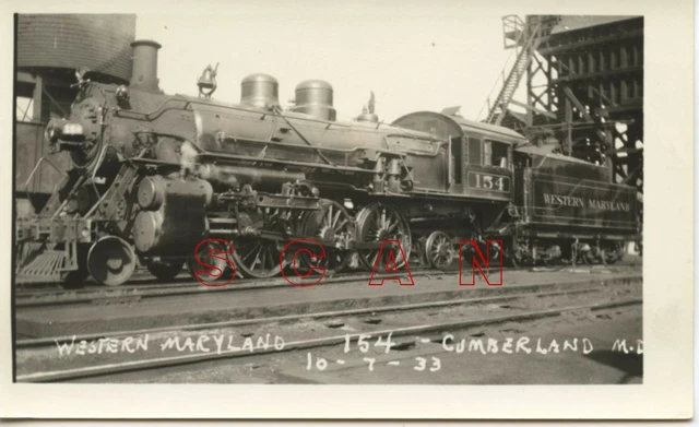 2F140 Rp 1933 Western Maryland Railroad 462 Loco #154  Cumberland Md