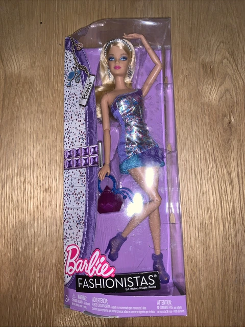 BARBIE FASHIONISTA SUMMER Girl Doll Rainbow Wave Silver Blue Dress W3898  $179.99 - PicClick AU