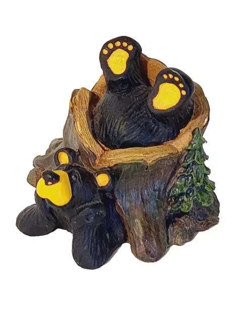 Bearfoots by Jeff Fleming - DYLAN Tree Stump Figurine Big Sky Collector SIGNED