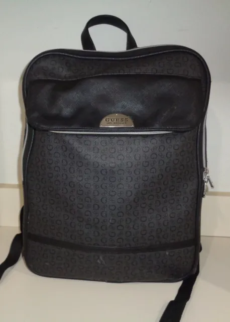 Guess Large Travel School Backpack Bag Black