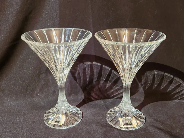 (2) Mikasa PARK LANE Martini Glasses – 6 ¾” Tall 8 oz. – Minty!