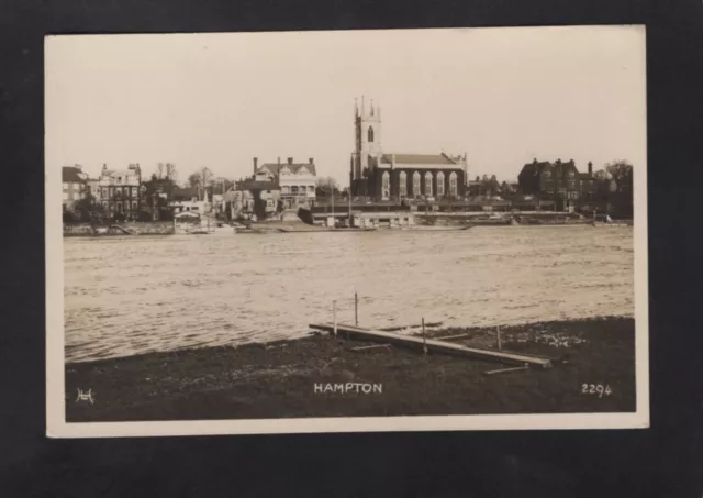 Hampton, Twickenham, Middlesex, Richmond Upon Thames, London, RPPC