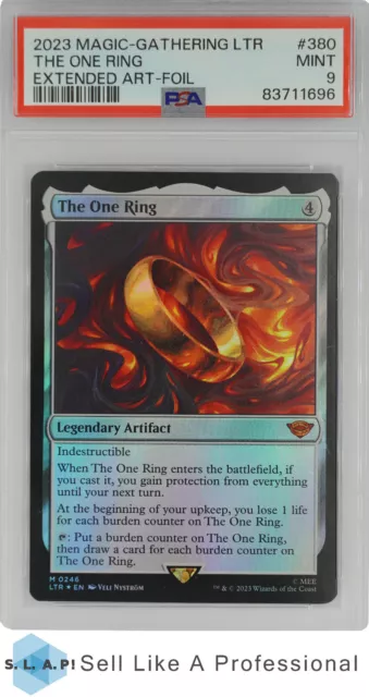 2023 Mtg Tales Of Middle-Earth 380 The One Ring Extended Art-Foil Psa 9