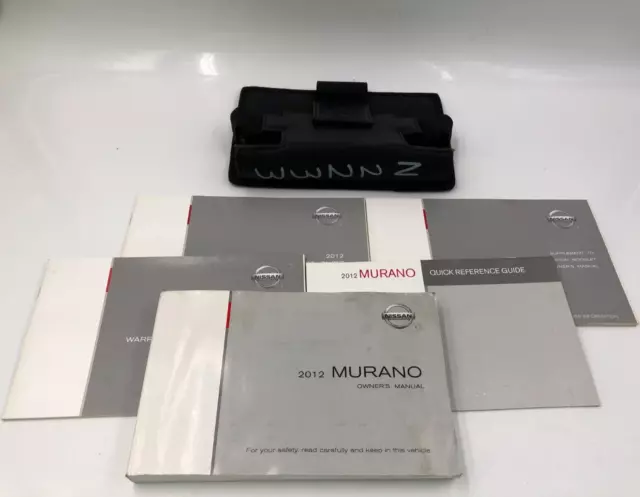 2012 Nissan Murano Owners Manual Handbook Set with Case OEM J03B02088