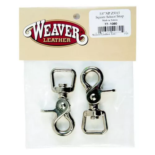 Carré Ciseaux à Pression 1.6cm Nickel Plaqué 1 au Total Par Weaver Leather