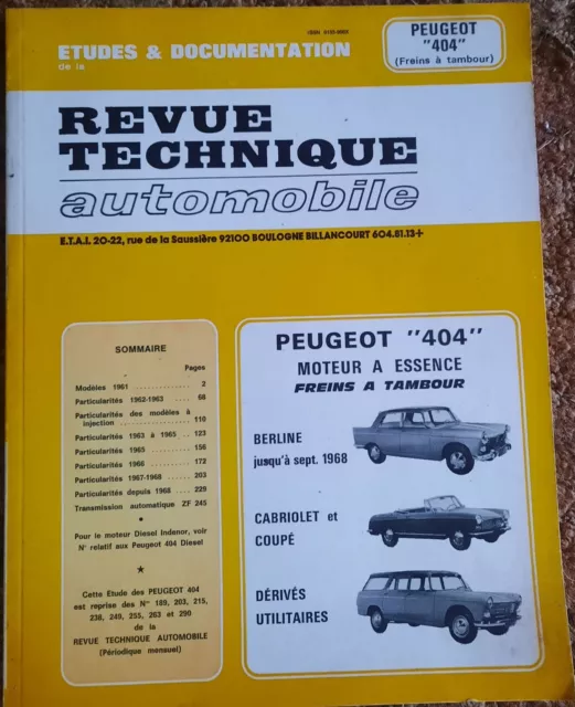 Revue Techniques Peugeot 404