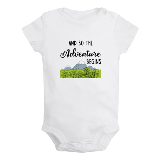 And So The Adventure Begins Funny Romper Newborn Baby Bodysuit Jumpsuits Outfits