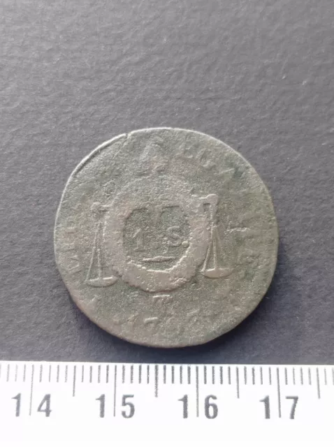 (Piece) 1 SOL Of Balances 1793 T France - REF10764J