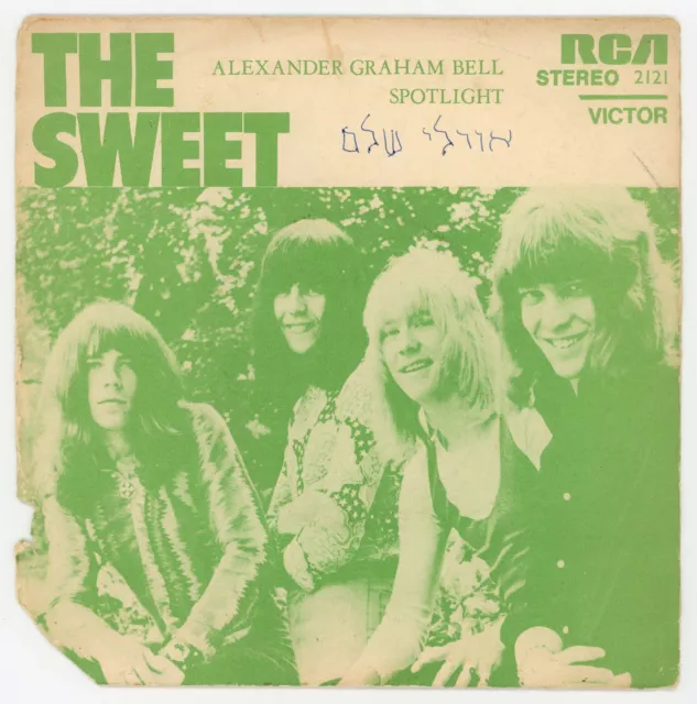 THE SWEET Alexander Graham Bell Raro 1971 ISRAEL SOLO PS 7" 45 Clásico Glam Rock