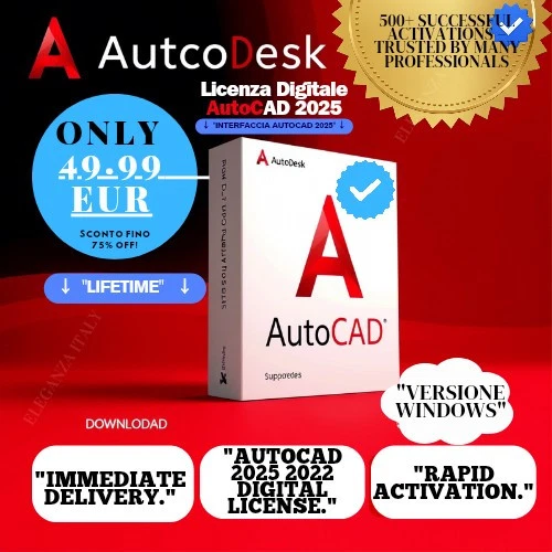 LICENZA UFFICIALE AUTODESK AutoCAD 2025 Lifetime 🔑 | Windows & Mac ...