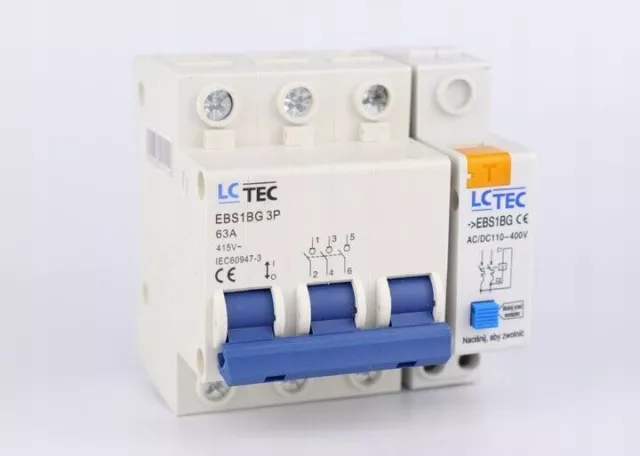 Disyuntor LC-TEC disyuntor de corriente residual interruptor FI 63A 3P