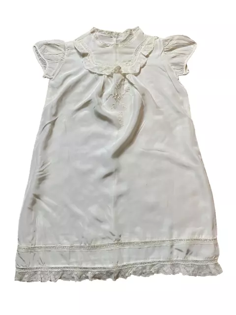 Antique Victorian Baby Girl Christening Baptismal Gown Dress Handmade Embroidery