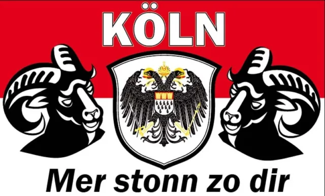 Fahne Flagge Köln mer stonn zu dir Hissflagge Fanflagge 90x150