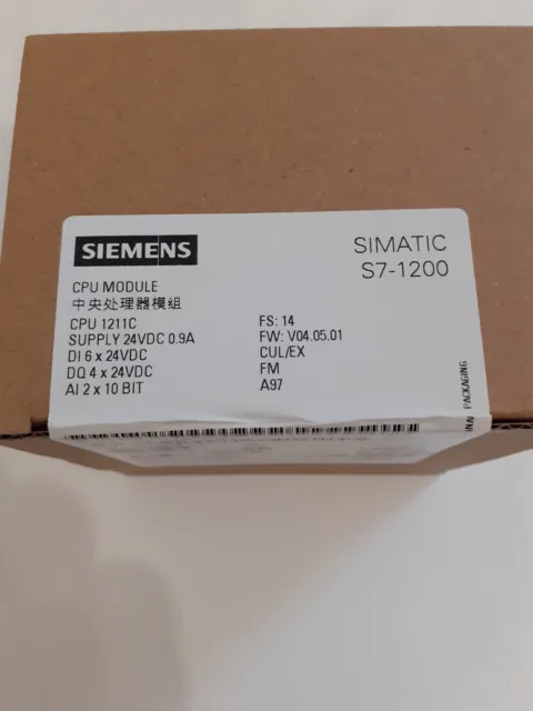 Siemens Simatic Plc  S7-1200 Compatta Cpu 1211C