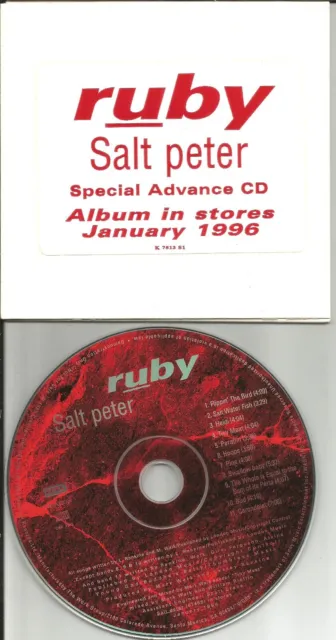 RUBY Salt Peter RARE SPECIAL STICKERED SLEEVE ADVNCE PROMO DJ CD 1996 USA