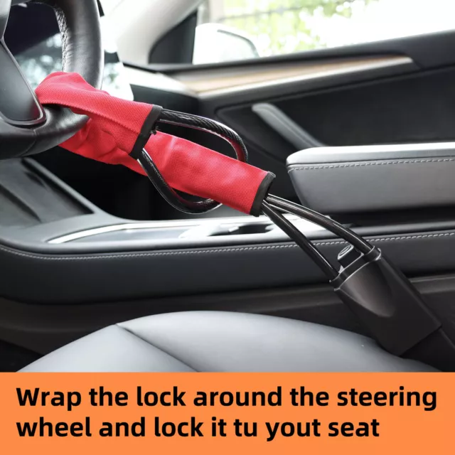 FARBIN Seat Belt Anti-Theft Lock Steering Wheel Lock Choose Easy For Car SUV Car 3