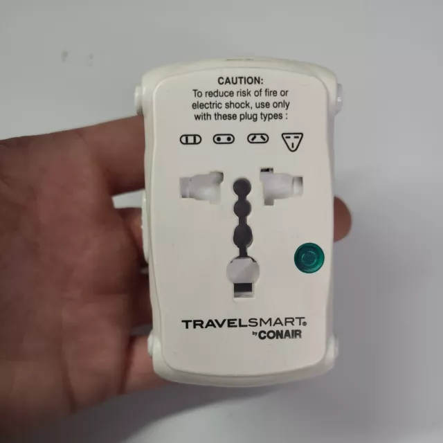 Conair Travel Smart TS237T All In One Adapter Charger with Surge Protector