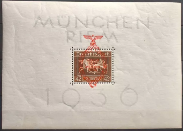 Deutsches Reich - 1937 - Rennen Braune Band - Ungebraucht - Mi.-Nr. Block 10