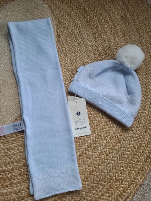 Set cappello e sciarpa lavorati a maglia bambini tutto piccolo designer nuove etichette Fairisle