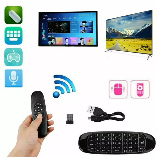 C120 2.4 Remote Control Air Mouse Wireless Keyboard for KODI Android Mini TV Box 2