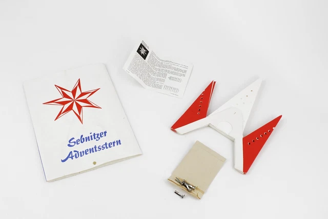 ORIGINALER DDR SEBNITZER Adventsstern Faltstern aus Papier VEB Kunstblume  EUR 27,50 - PicClick DE