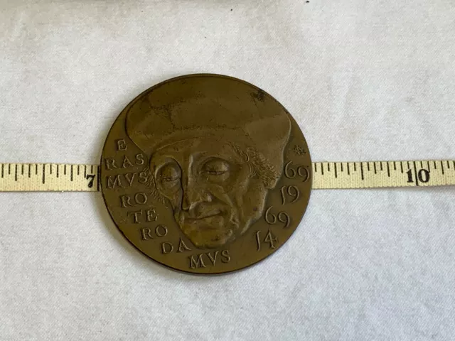 Erasmus Roterodamus Commemorative Bronze Medal Dutch Holland 3