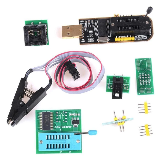 HIGH QUALITY usb programmer CH341A + SOIC8 clip + 1.8V SOIC8 adapter + B4K4