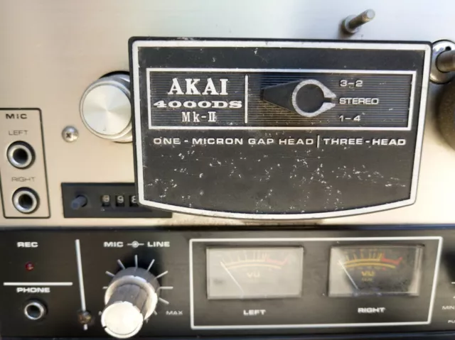 AKAI 4000-DS MKII Reel to Reel Tape Deck Recorder. Working and Clean Condition