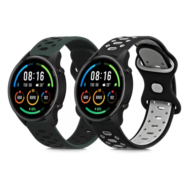 2x Cinturino Silicone per Xiaomi Mi Watch Mi Watch Color Sport con Fibbia
