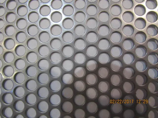 1/4" Holes 16 Gauge 304 Stainless Steel Perforated Sheet--9" X 12"