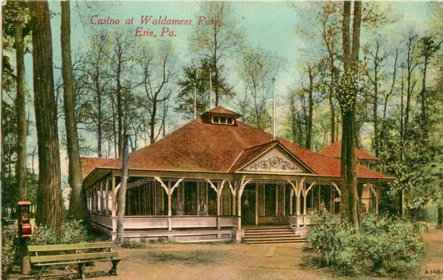 Pennsylvania, PA, Erie, Casino at Waldameer Park 1910's Postcard