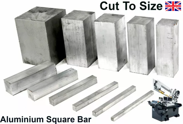 Aluminium Solid SQUARE BAR Bandsaw Cut from UK Metal Distributor Metal Alloy