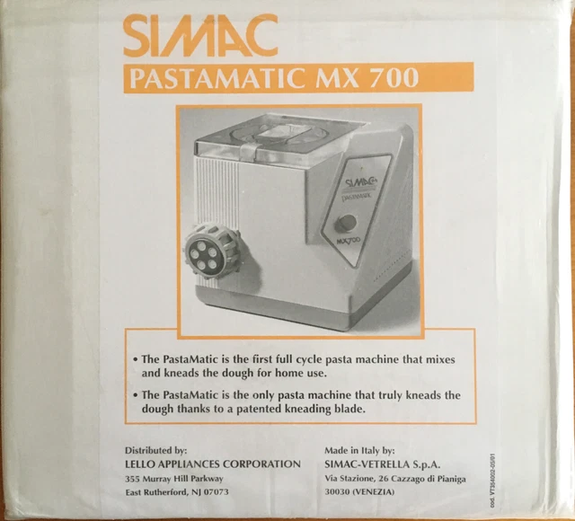 Simac PastaMatic MX700 Pasta Maker Simac PastaMatic MX700 Pasta Maker