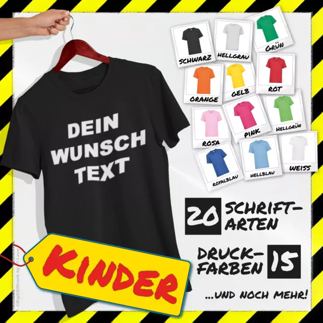 Kinder T-Shirt Druck Kids T Shirt bedrucken tshirt selbst gestalten Wunschtext🚂