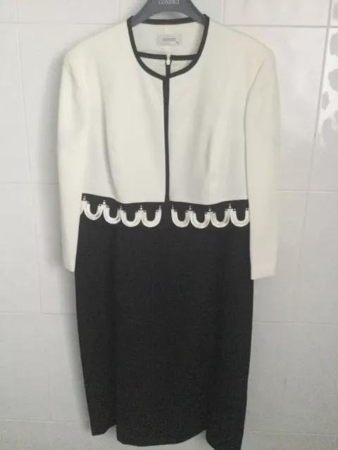 Condici Size 22 Mother Of The Bride/Groom Black/Ivory Dress &Jacket