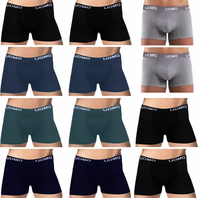 Stock 12 paia BOXER uomo pack mutande cotone elasticizzato lotto TOOCOOL B002-12