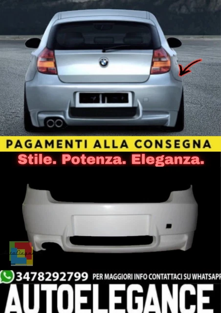 Protection Seuil Arrière ABS Pour BMW Série 1 E87 2007-2011 - Noir, Fixation Ruban 3M, Protège Pare-chocs Des Rayures