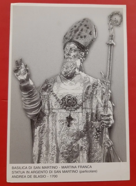 Santino San Martino Vescovo Holy Card Patrono di Martina Franca Taranto Puglia