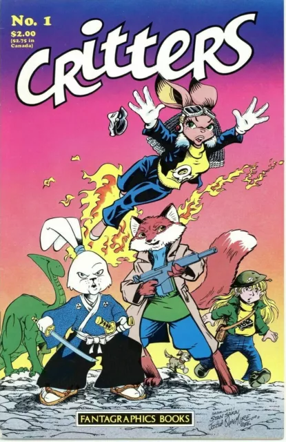 Critters #1 Early Usagi Yojimbo Fantagraphics Books Comics June Jun 1986 (VF+)