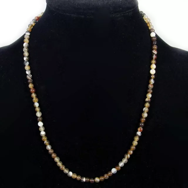 crystal gemstone beaded necklace 4mm jasper opal agate quartz amethyst stone