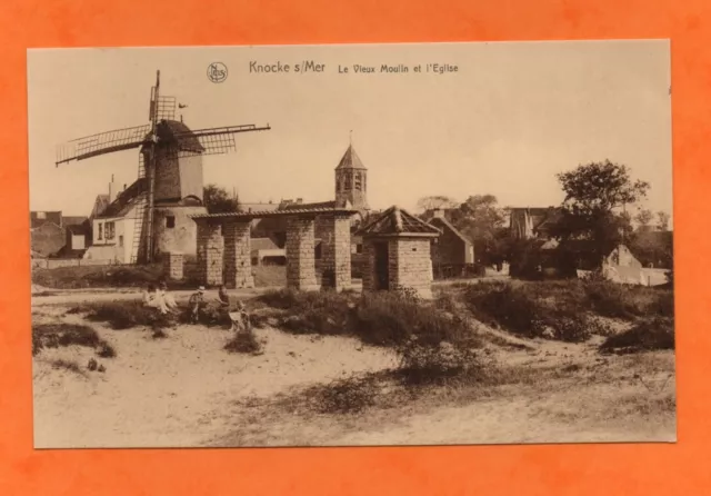 Belgique - KNOCKE SUR MER - Le vieux moulin et l'église   (J3046)