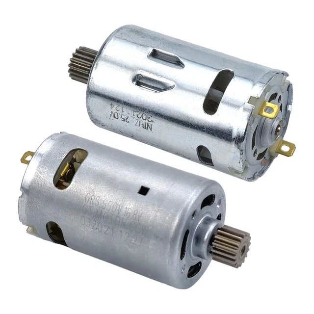 14.4V RS550 DC Motor With 16-Tooth Gear & Cooling Fan – Replacement Part For Cordless Ratchets, Saws, And Drills