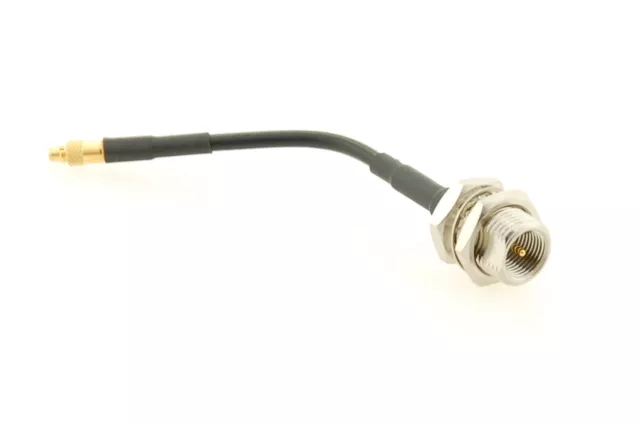 Alda PQ Câble de Raccordement Avec Douille Évidée 6cm, RG174 pour Fme / M À Mmcx
