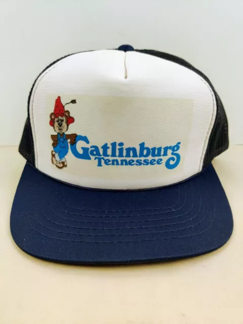 Vintage Gatlinburg Tennessee USA Trucker Hat Snapback Cap NOS 80s 90s